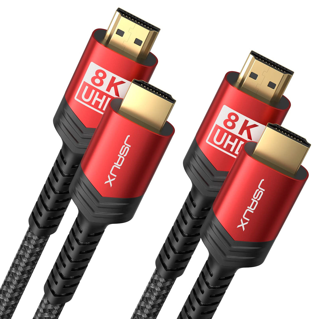JSAUX 8K HDMI Kabel 5meter 2 Stück, HDMI 2.1 Kabel 48Gbps Highspeed HDMI Kabel, 4K @ 120Hz 144Hz, 8K