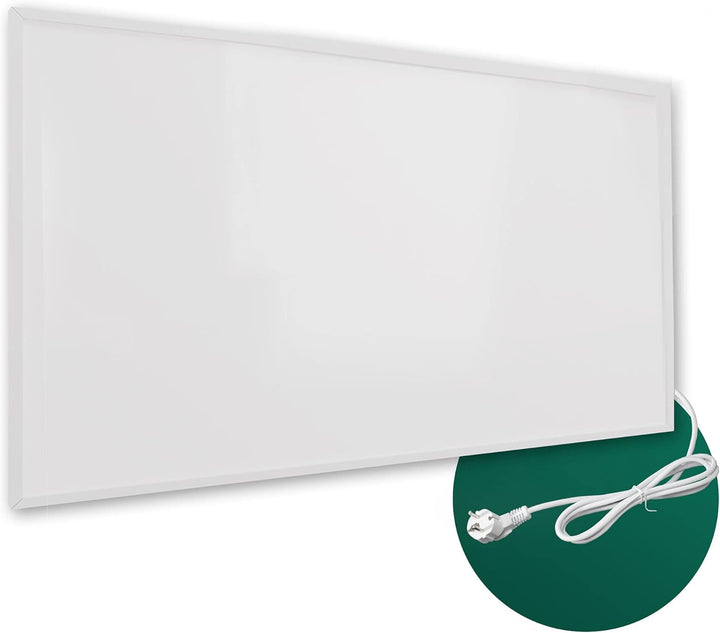 Ecowelle Infrarotheizung Classic Weiss 1200 Watt + 10 Jahre Garantie + Made in Germany + Doppelter Ü