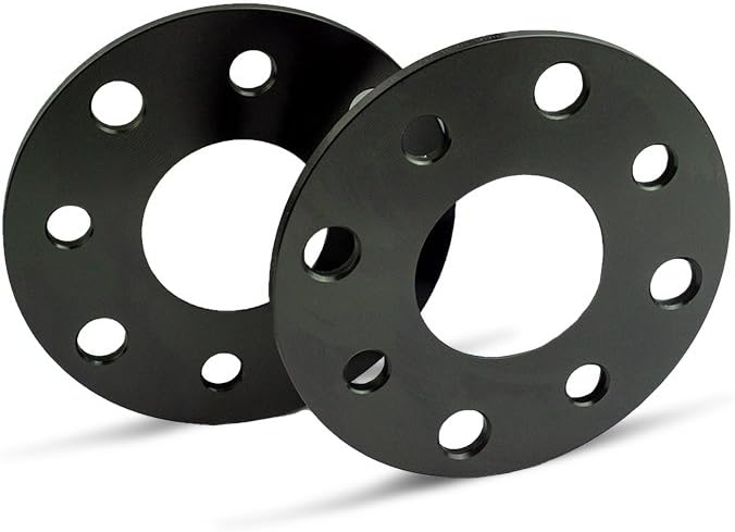 SCC Spurverbreiterung 10202W - schwarz eloxiert - LK: 100/4+108/4 NLB: 57,1 - 5mm - 2 Stück 5mm schw