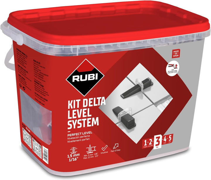 RUBI | Fliesennivelliersystem | 100 Nivellierkeile + 100 Kabelbinder 1,5 mm für Keramik zwischen 3 u