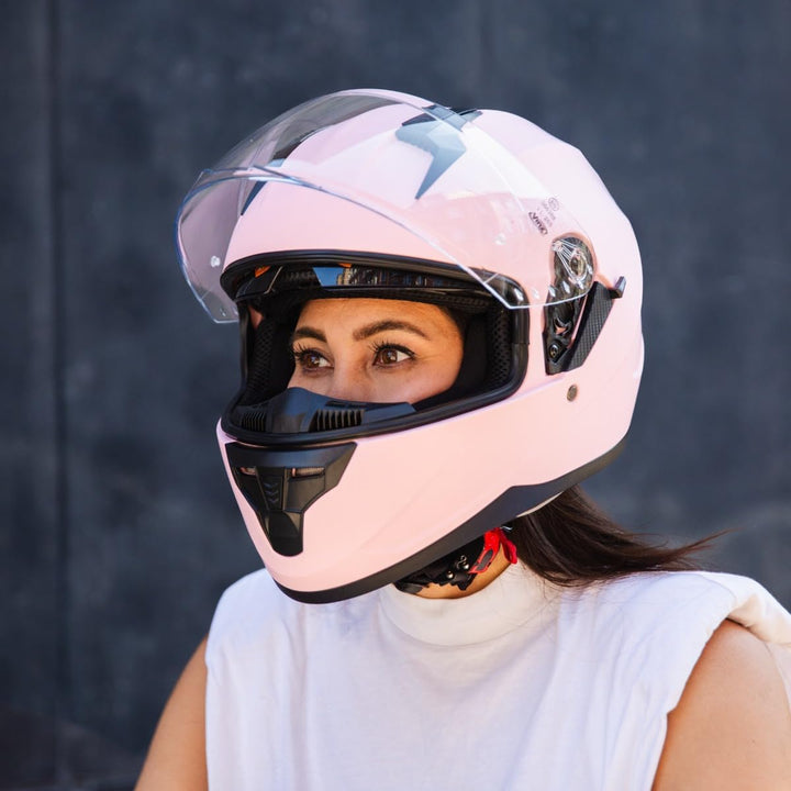 VINZ Kennet Integralhelm mit Sonnenblende | Motorrad Helm Vollvisierhelm Mopedhelm | Motorradhelm Fu