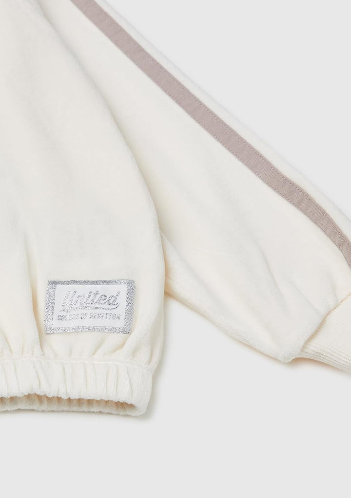 United Colors of Benetton Mädchen Strickjacke 150 Weiss, 150 Wei&amp;