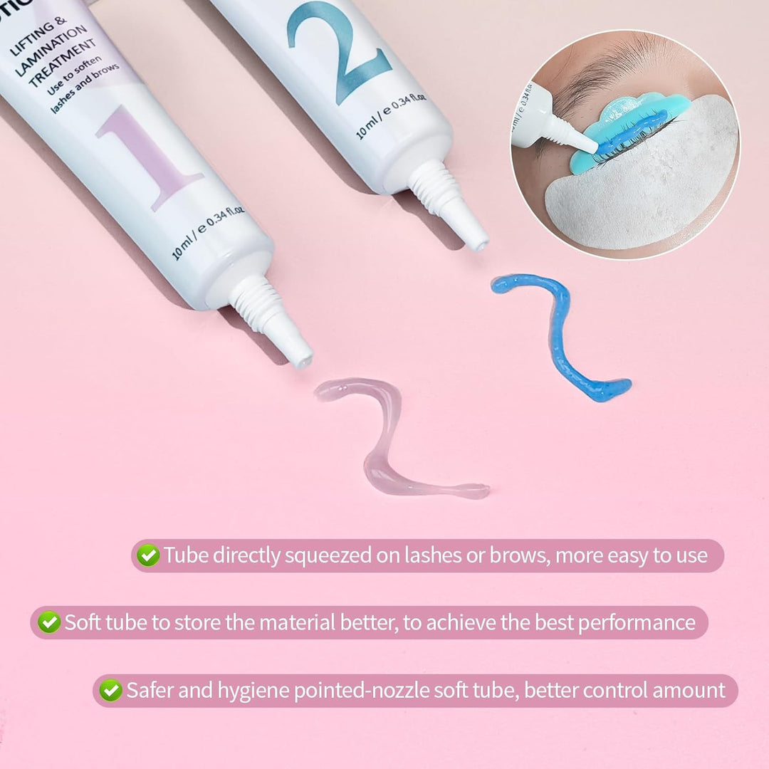 Wimpernlifting Set, Lash Lifting Set, Leicht zu Drückendes Tubendesign, Anfängerfreundlich, 15 Anwen