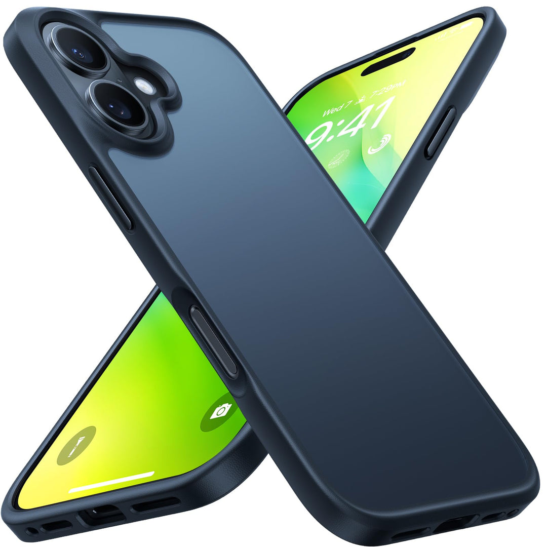 TORRAS Guardian für iPhone 16 Hülle [TOP Militärschutz mit 360° Airbags] Samtweiche Haptik Kratzfest