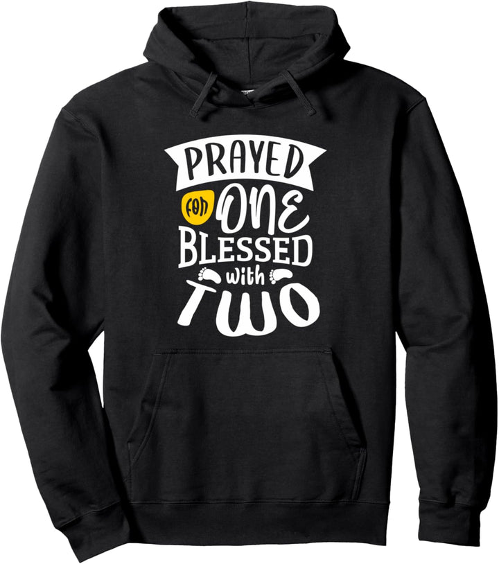 Gesegnet mit Zwillingen für Neugeborene, niedliche Eltern Pullover Hoodie