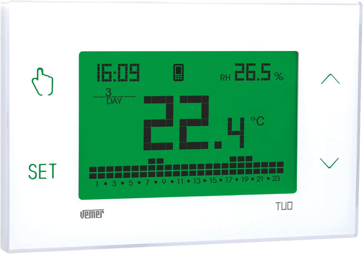 VEMER VE795800 TUO 4G - 4G-LTE Heizungsthermostat mit Integrierter Daten-SIM, Smart Thermostat mit A