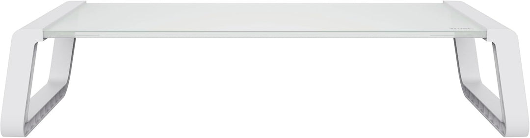 Trust Monta Monitorständer 41 x 22 x 10 cm, Bildschirmerhöhung aus Hartglas, Schreibtisch Monitorerh