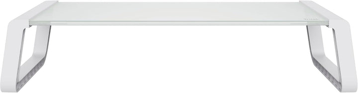 Trust Monta Monitorständer 41 x 22 x 10 cm, Bildschirmerhöhung aus Hartglas, Schreibtisch Monitorerh