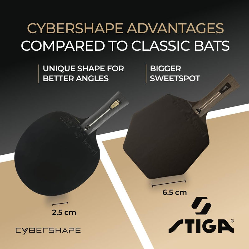STIGA Tischtennisschläger Cybershape Future, Revolutionärer 3-Sterne-Tischtennisschläger mit Sechsec