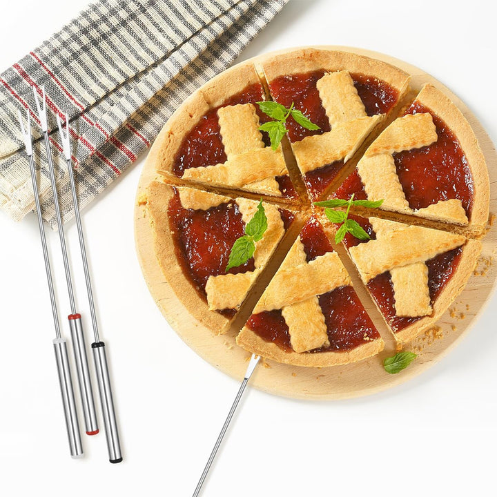 Bestonzon Fonduegabeln aus Edelstahl – Käsefonduegabel mit hitzebeständigem Griff für Schokolade, Fo