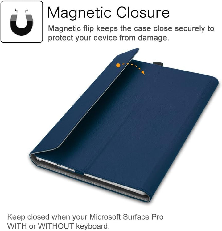 FINTIE Hülle für Microsoft Surface Pro 7+/ 7/6/ 5/4/ 3 Tablet 12.3 Zoll - Multi-Sichtwinkel Hochwert