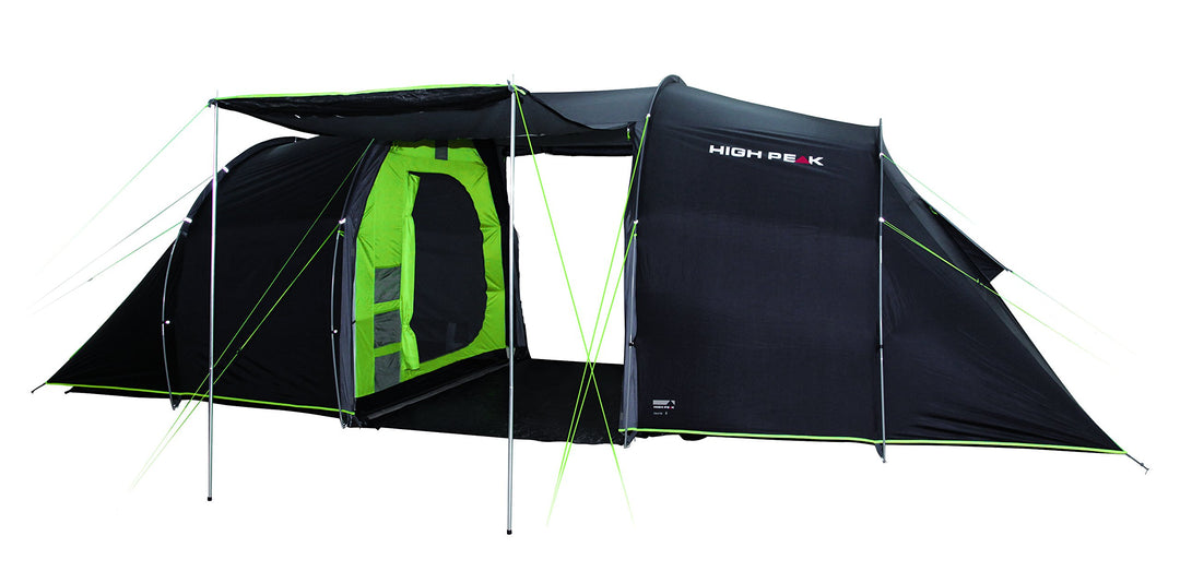 High Peak VIS-A-VIS Tunnelzelt Tauris 6, 6 Personen Campingzelt mit Stauraum und Zeltboden, grosses