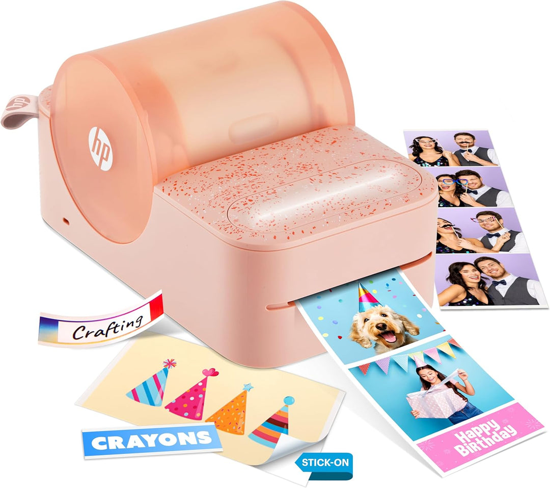 HP Sprocket Panorama Instant- Tragbarer Farbetiketten- und Fotodrucker (Rosa). Personalisieren Sie D