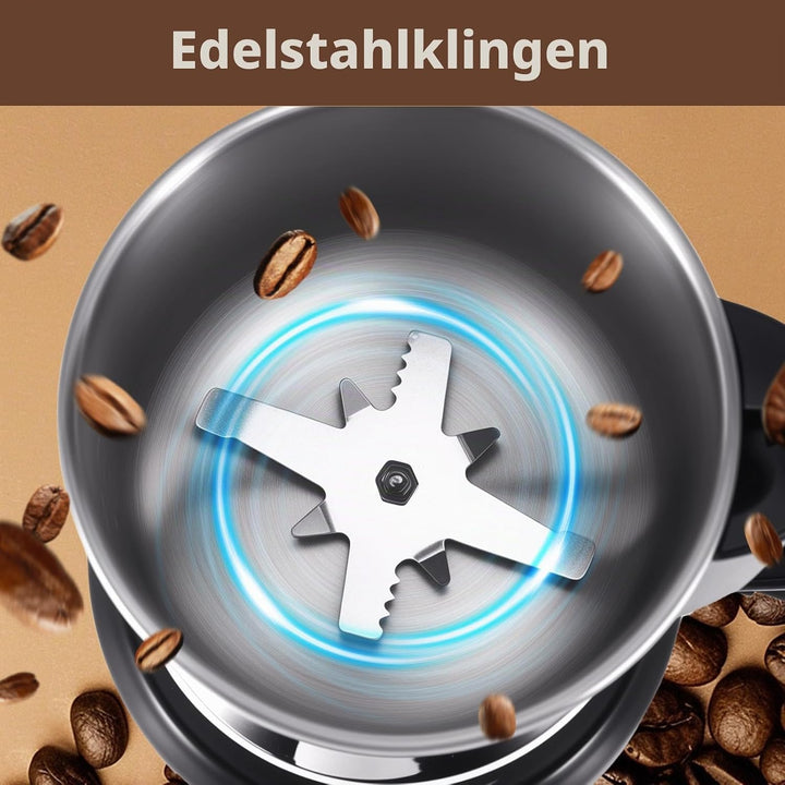 Getreidemühle Multifunktionale 500ml, 300W Edelstahl Gewürzmühle Ultrafeine Kaffeemühle, Elektrische