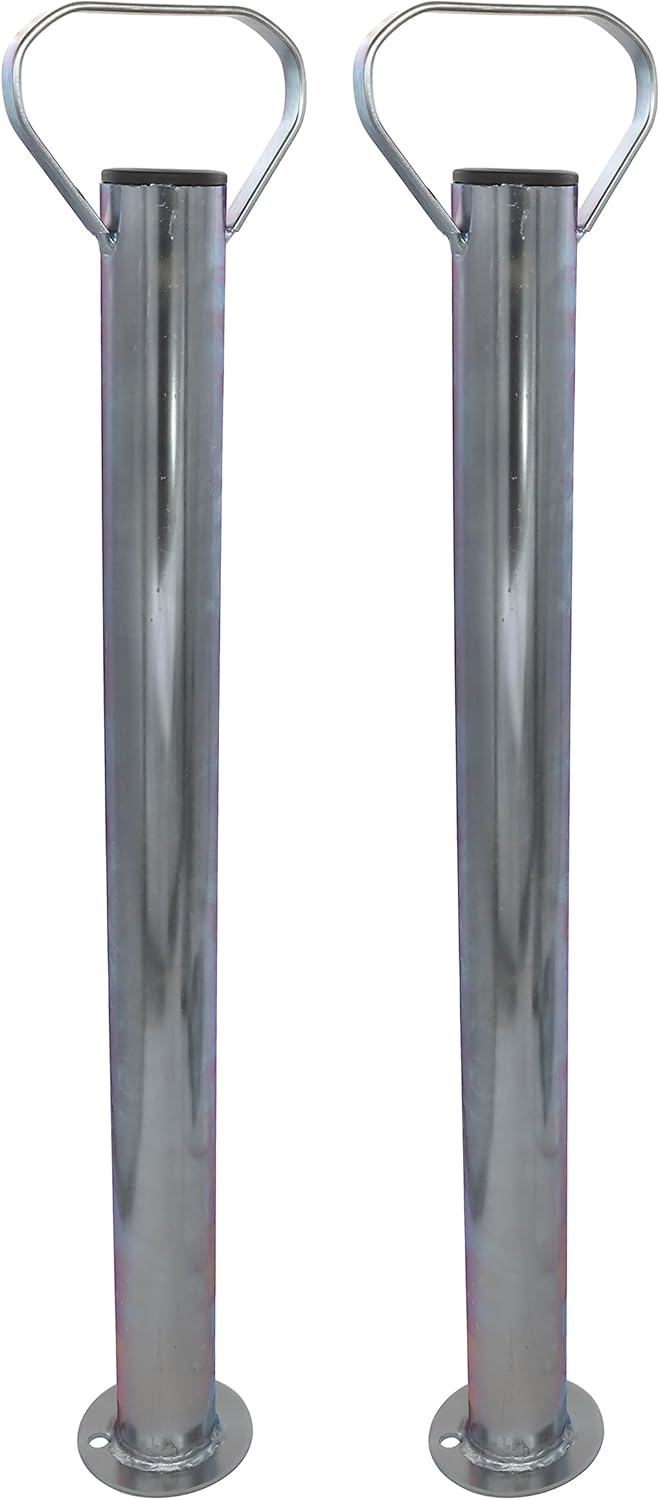 trailer parts4u Anhänger Stützen Stützrohr Abstellstützen 600mm 60cm Rohrstütze Stützfuss/wahlweise