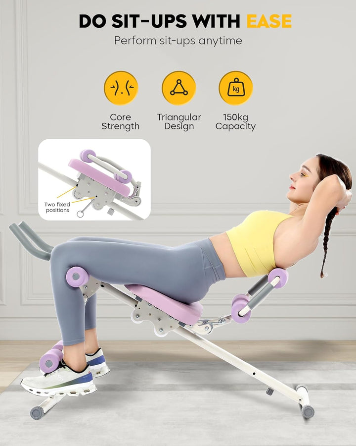 GUUG Bauchmuskeltrainer Bauchtrainer für Zuhause: Bauch Trainingsgerät Klappbar Bauchmuskeltraining