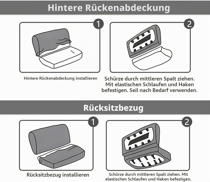 9 Stück Universal Autositzbezüge, Sitzbezüge Auto Für 5 Sitzer, Autositzauflage Set Seiten-Airbag-ko