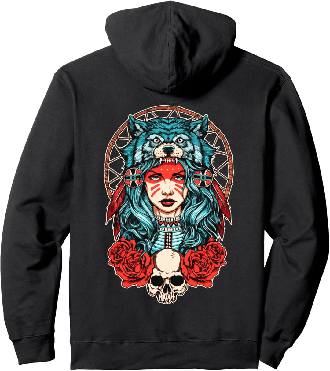 Wolf Mädchen Pullover Hoodie