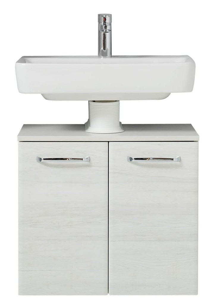 Pelipal Quickset 936 Waschbeckenunterschrank, Holzwerkstoff, Eiche Weiss quer NB, 53x60x33 cm