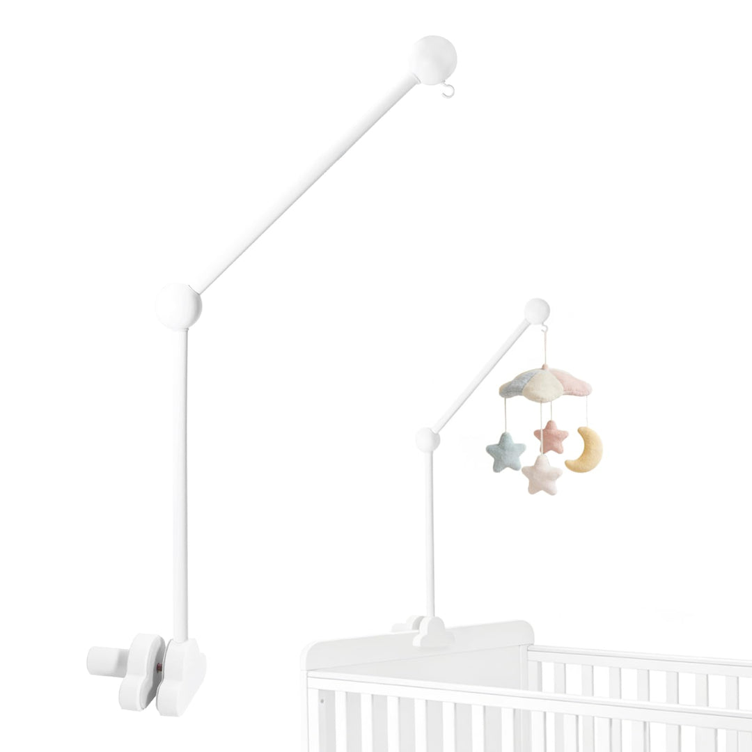 Mobile Halterung Holz für Babybett - 360°Drehbar Mobile Halterung Wickeltisch Sicher & Stabil für Ba