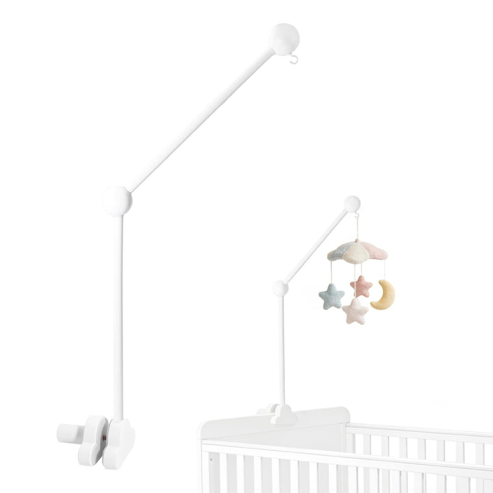 Mobile Halterung Holz für Babybett - 360°Drehbar Mobile Halterung Wickeltisch Sicher & Stabil für Ba