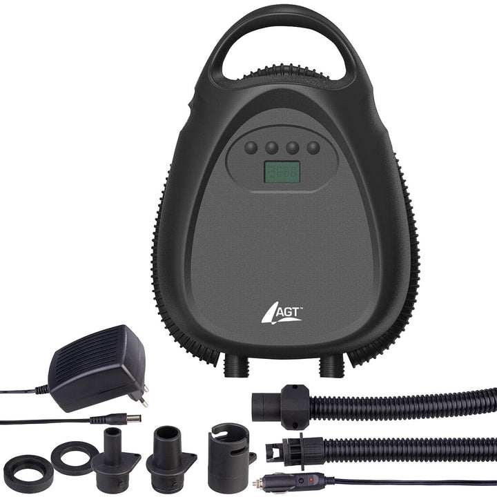 AGT Akkupumpe für SUP: Akku-Luftpumpe für SUP-Boards, 70 l/Min., 12 V, 1,38 bar/20 psi (Luft-Pumpe,