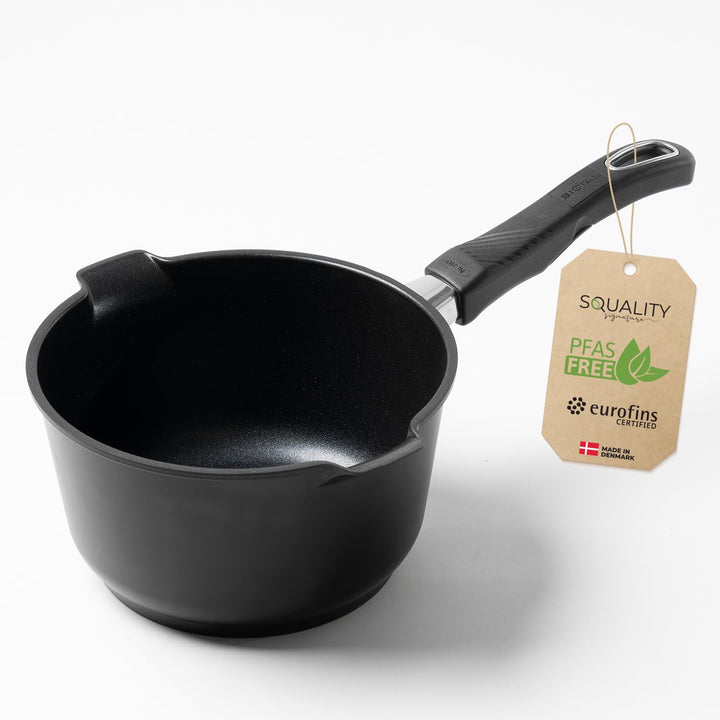 Premium Sossentopf PFAS frei 20 cm – Kochtopf klein | Milchtopf Induktion | Antihaft Stielkasserolle