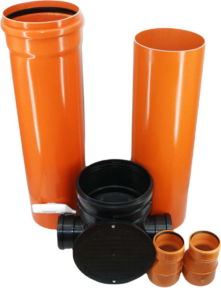 Megaa store KG Kontrollschacht DN 315/ Anschlüsse 160-125-110 Höhe 0,5m bis 2m Revisionsschacht Abwa