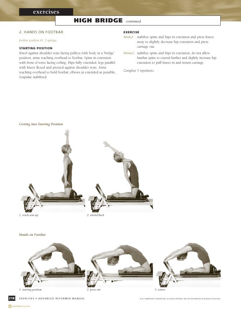STOTT PILATES Advanced Reformer Manual