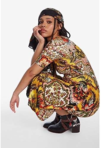 Desigual Damen 19wwvk664092 Kleid, Grün, 26 Kurz EU