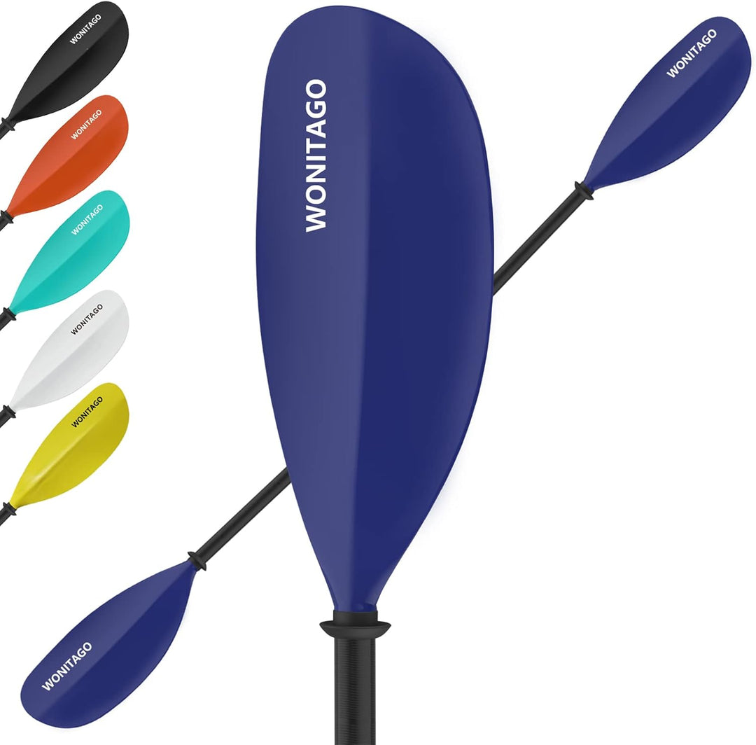 XUXIAKE Kajak Paddels Doppelpaddel mit Glasfaser Schaft und Nylon Klinge, Einstellbar 210-230 cm, 23