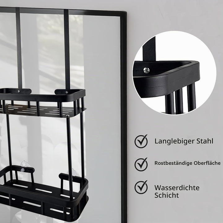 Duschablage ohne Bohren, Duschregal Badezimmer Organizer, Shampoo Halterung für Dusche, Wasserdicht