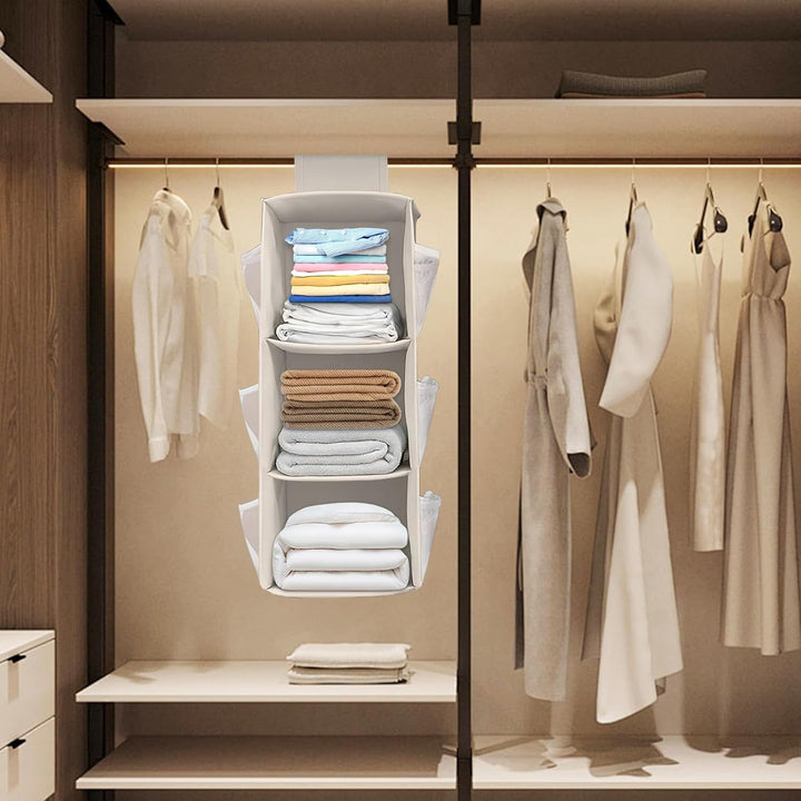 Schrank Organizer Hängend, Hängeregal Stabiler Hängeorganizer Hängeaufbewahrung, Kleiderschrank Orga