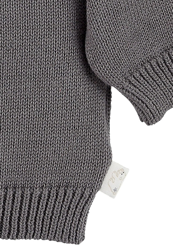 Sterntaler Baby Jungen Pullover Baby Strick Strickpullover Eisbär Elia 74 Dunkelgrau, 74 Dunkelgrau