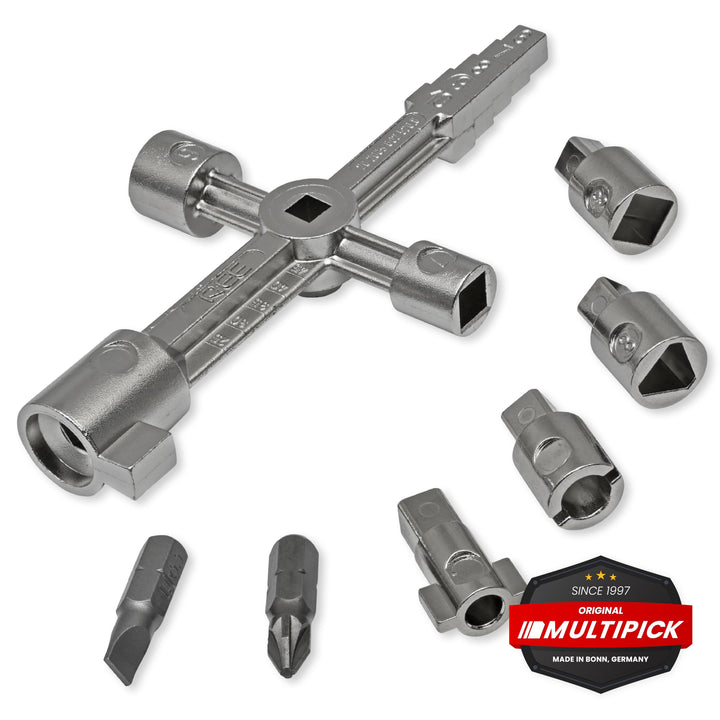 Multipick Universalschlüssel Set [magnetische Aufsätze] Schaltschrankschlüssel - Multifunktionsschlü