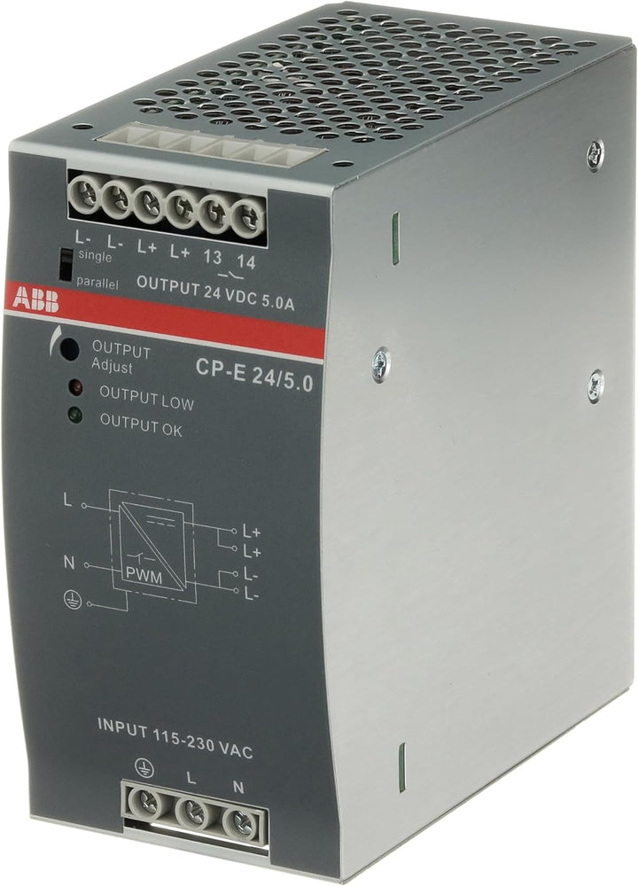 ABB CP-E Switch-Mode DIN-Schienen Netzteil 120W, 90 → 132 V ac, 180 → 264 V ac, 210 → 375V dc,