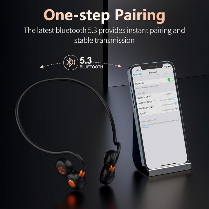 Ortizan Knochenschall Kopfhörer Bluetooth 5.3, Open Ear Bone Conduction Headphones Kabellos, IPX6 wa