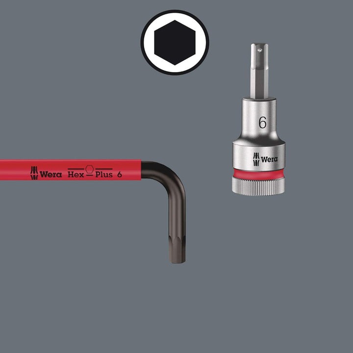 Wera 05022641001 950/9 Hex-Plus Multicolour Imperial 3 Winkelschlüsselsatz, zöllig, BlackLaser, 9-te