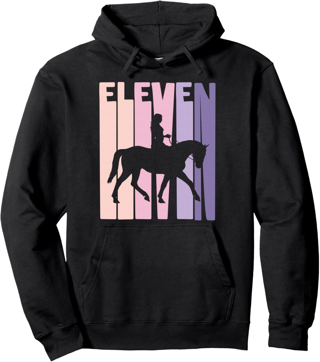 11. Geburtstag Geschenk Reiterin Pferde Fan 11 Jahre Mädchen Pullover Hoodie