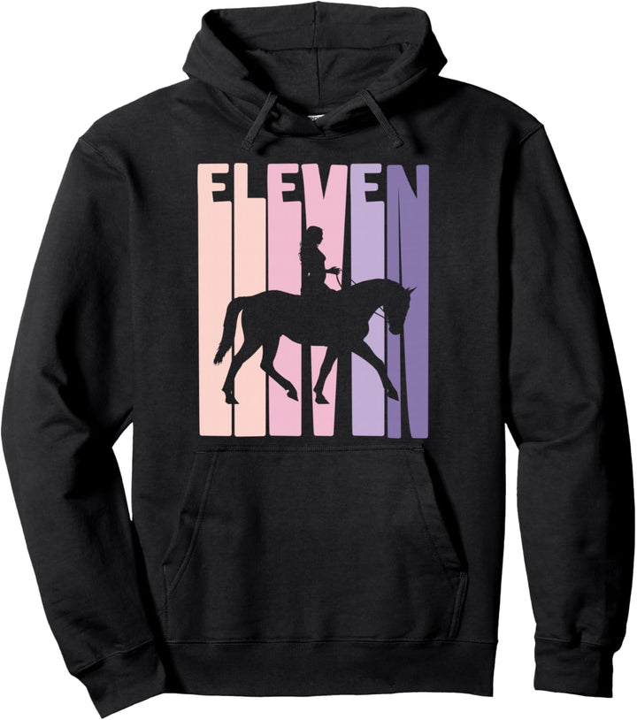 11. Geburtstag Geschenk Reiterin Pferde Fan 11 Jahre Mädchen Pullover Hoodie