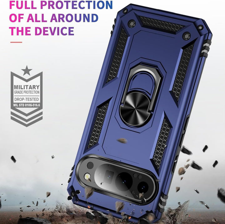 Verco Hybrid Armor Shield Case für Google Pixel 10 Pro Hülle, extrem robust mit Magnet Fingerring Ha