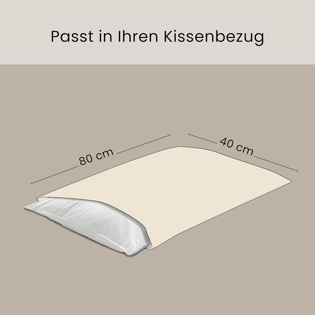 FOSSFLAKES Nordic Sleep by Kissen Mittel Hoch - Komfortkissen für Seitenschläferkissen, Nackenstützk