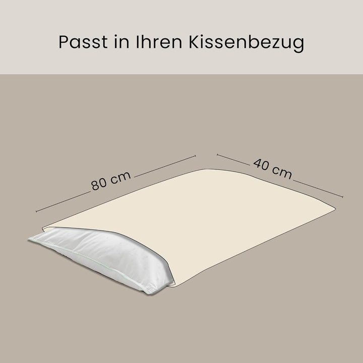 FOSSFLAKES Nordic Sleep by Kissen Mittel Hoch - Komfortkissen für Seitenschläferkissen, Nackenstützk