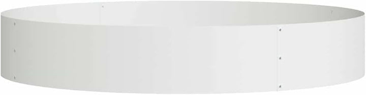 vidaXL Pflanzenring 5 pcs Weiss 120 x 120 x 20 cm Kaltgewalzter Stahl, Moderner runder Metall-Pflanz