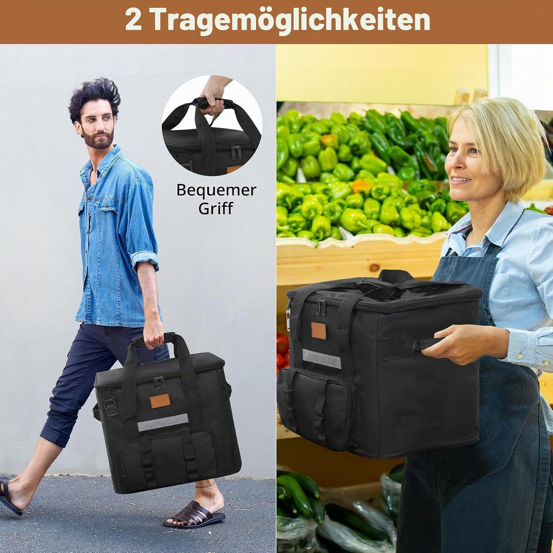 REDCAMP 40L Kühltasche, Grosse Thermotasche Lunchtasche mit Fronttasche Flaschenöffner, XL wasserdic