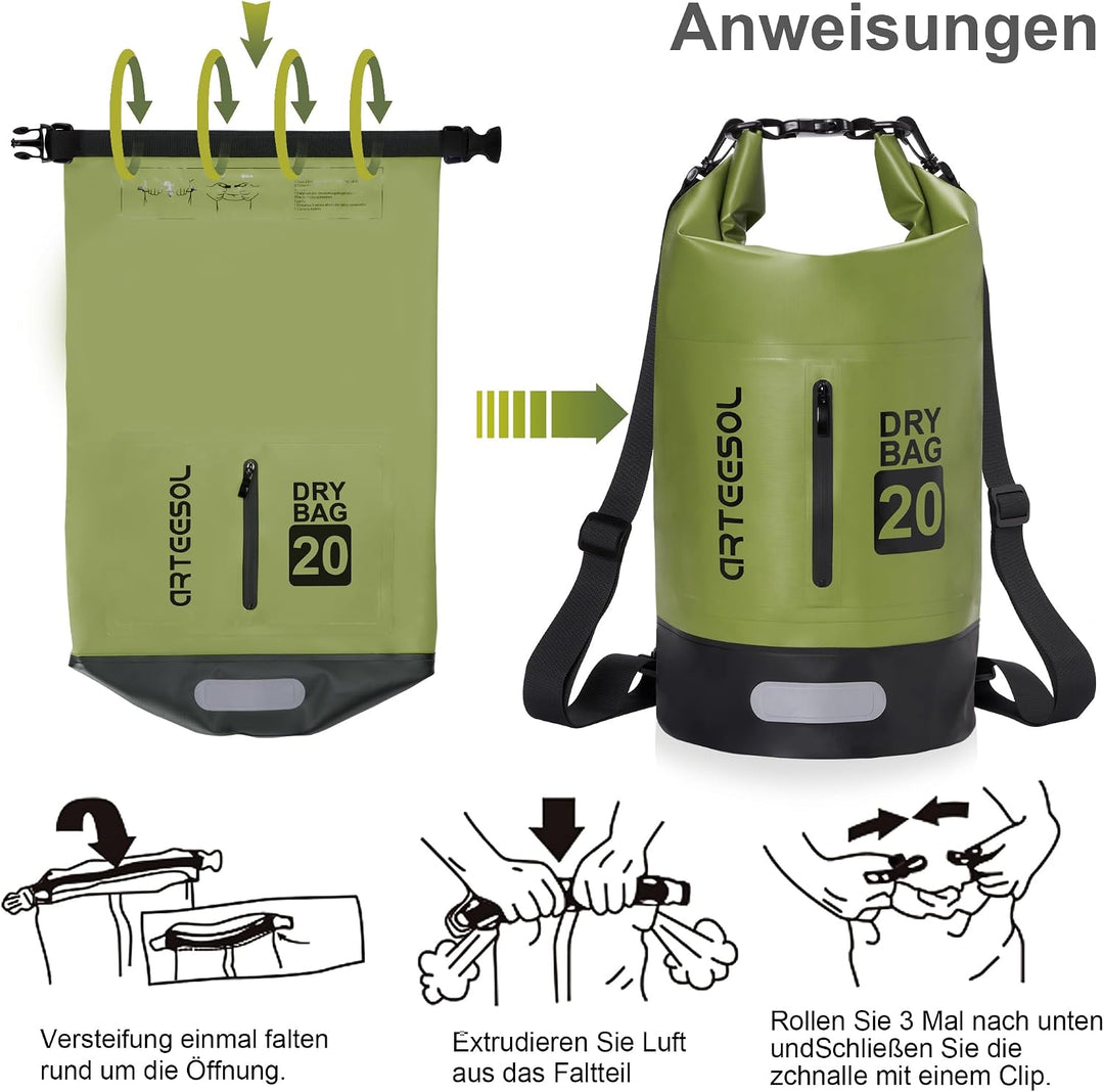 Blackace arteesol Dry Bag - 5L 10L 20L 30L Waterproof trockener Beutel/Sack wasserdichte Tasche mit