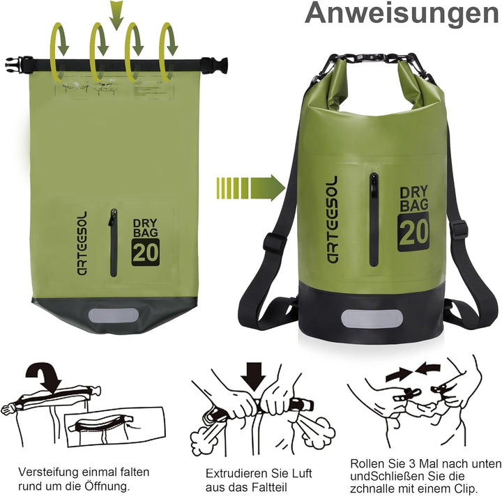 Blackace arteesol Dry Bag - 5L 10L 20L 30L Waterproof trockener Beutel/Sack wasserdichte Tasche mit