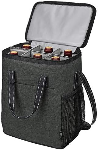Kato Tirrinia Kühltasche Klein- Flaschenträger für Wein & Bier, gepolsterte weinkühltasche mit isoli