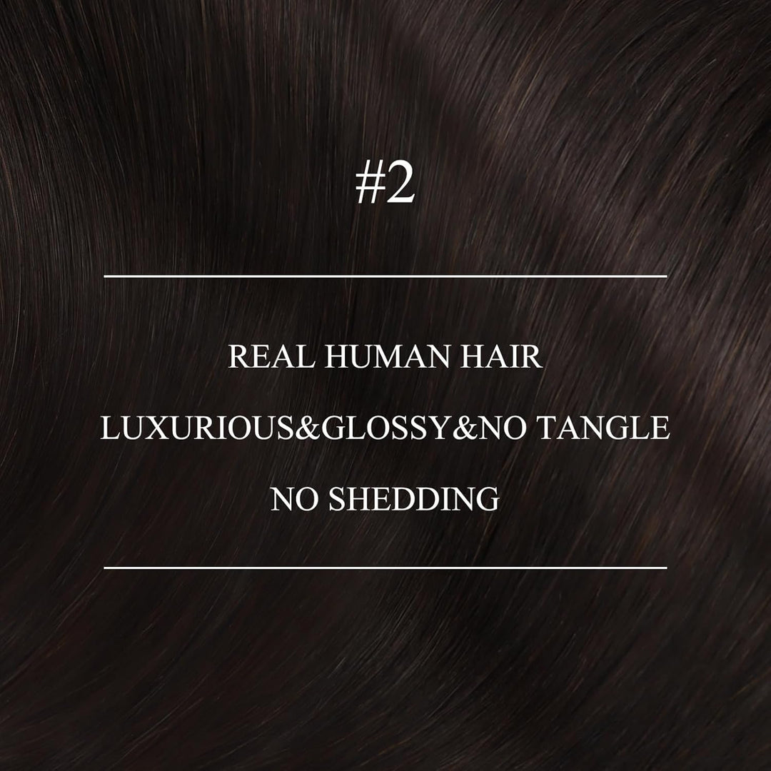 YoungSee Nanoring Extensions Braun 60 cm Nano Ring Haare Nanoring Extensions Echthaar Dunkelbraun Na