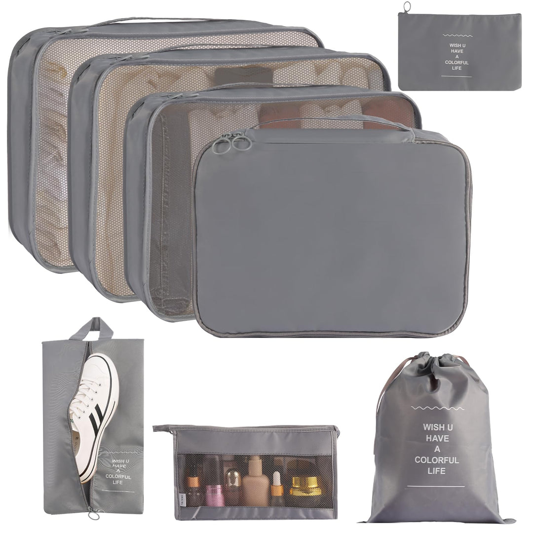 MosaiRudo 8-teilig Koffer Organizer Set, Packing Cubes, Packwürfel für Urlaub & Business,Reise Organ